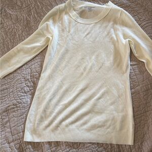 New York & Company Cream Crew Neck Sweater